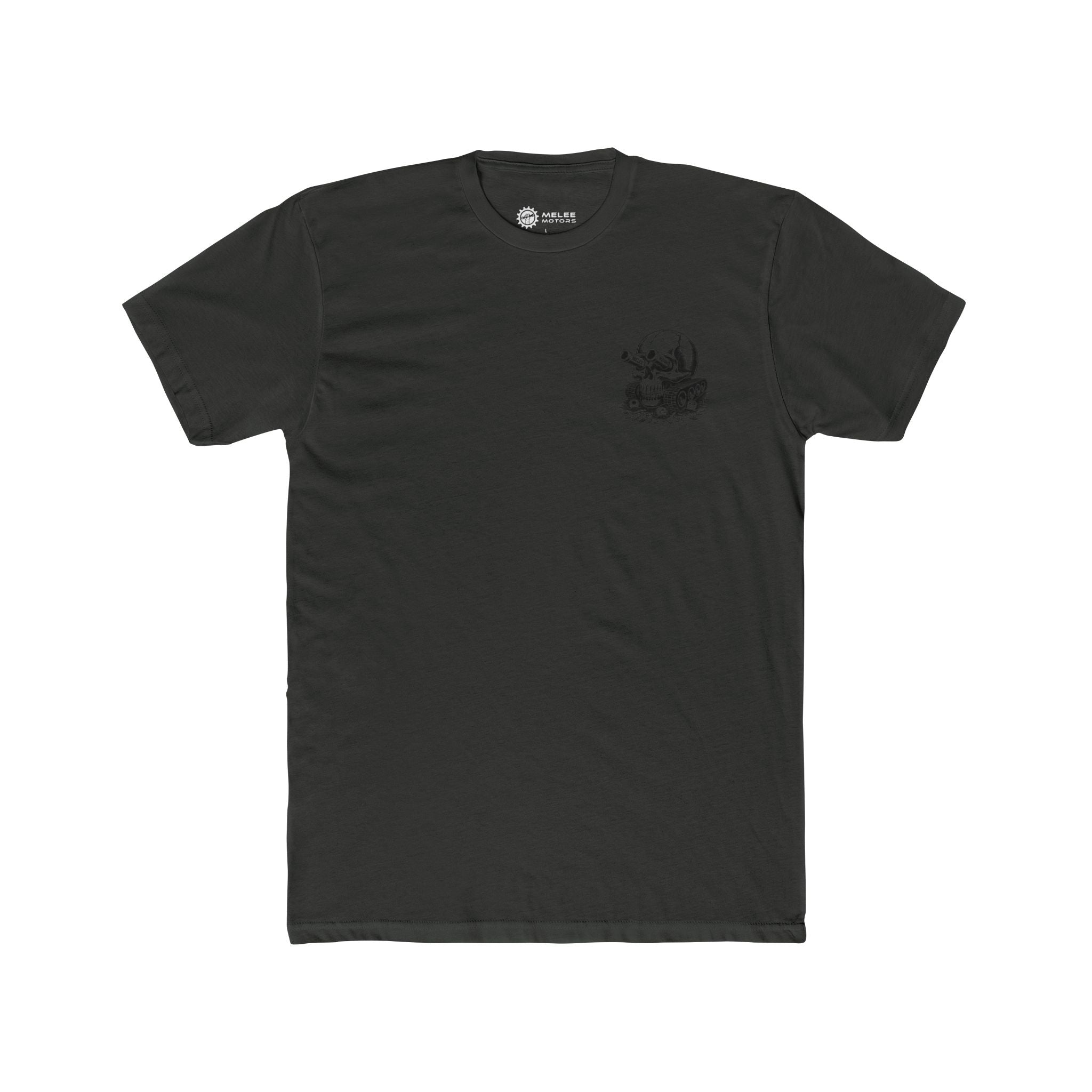 Melee Motors Front and Back Skull Design Graphic Tee – Premium Cotton T-Shirt