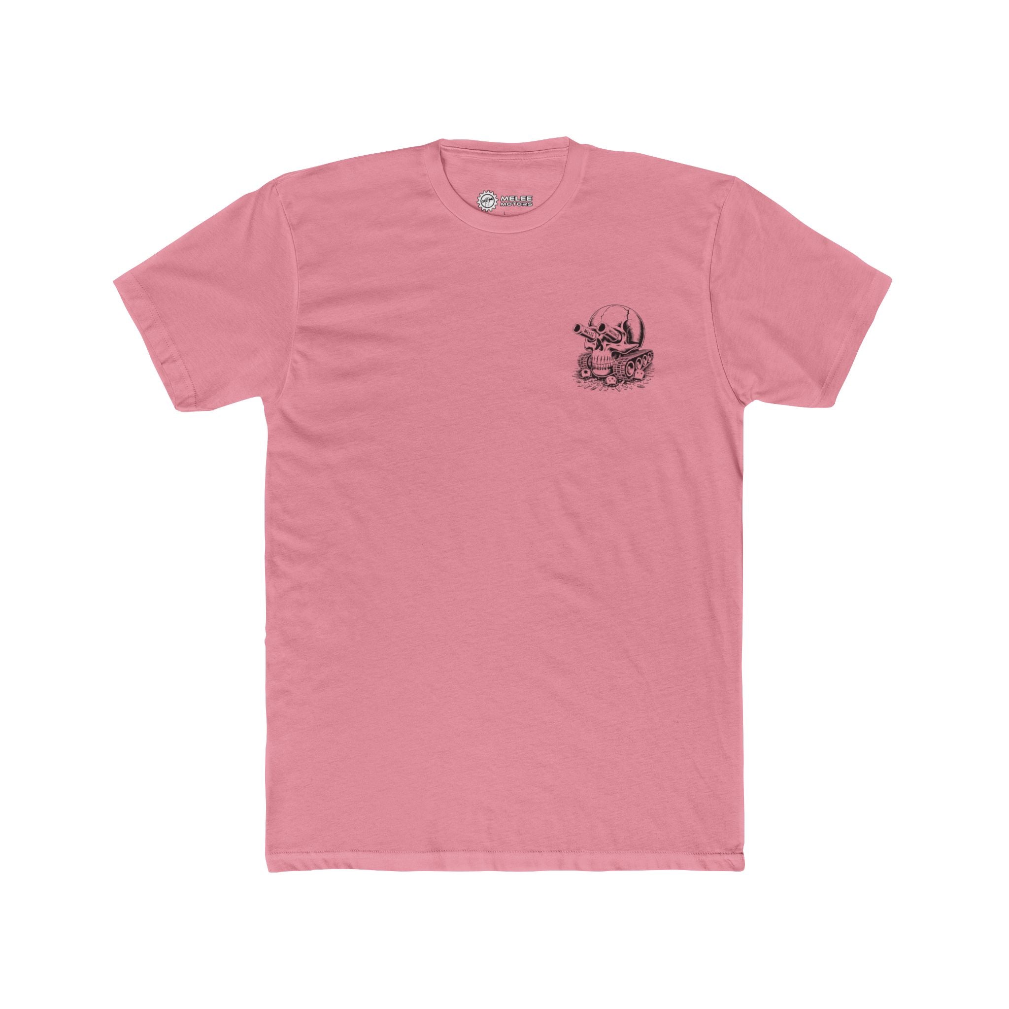 Melee Motors Front and Back Skull Design Graphic Tee – Premium Cotton T-Shirt