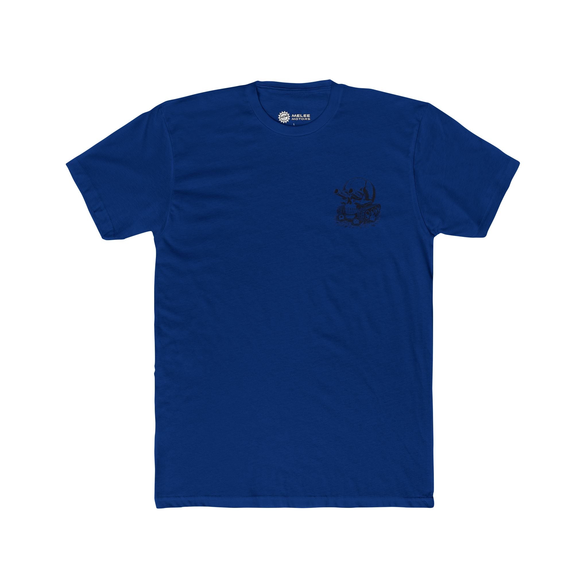 Melee Motors Front and Back Skull Design Graphic Tee – Premium Cotton T-Shirt